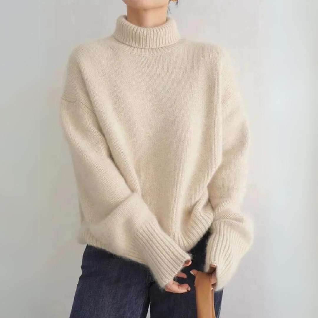 Charlotte - Elegancki sweter z wysokim kołnierzem dla kobiet