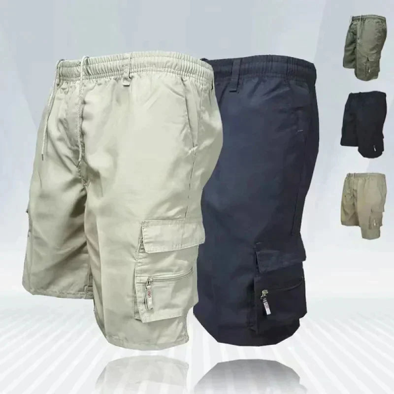 Czeslaw™ | Spodenki Casual z Gumką w Talii + 6 Kieszeni