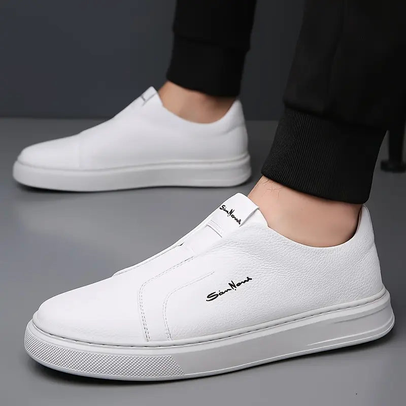 Witold™ | Casualne Skórzane Trampki Bez Sznurowadeł