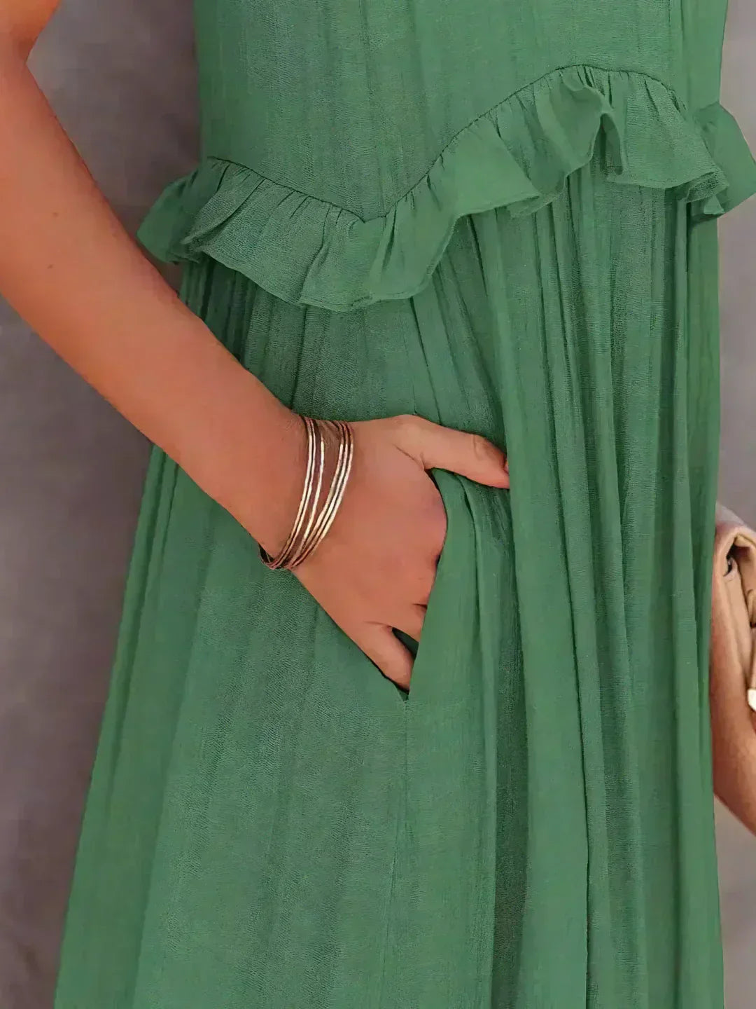 Sarah | Sukienka Maxi Halter z Falbanami (Prawie wyprzedana)