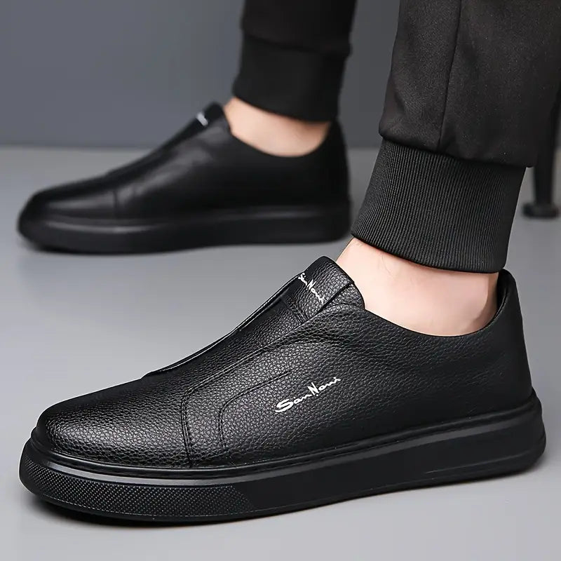 Witold™ | Casualne Skórzane Trampki Bez Sznurowadeł