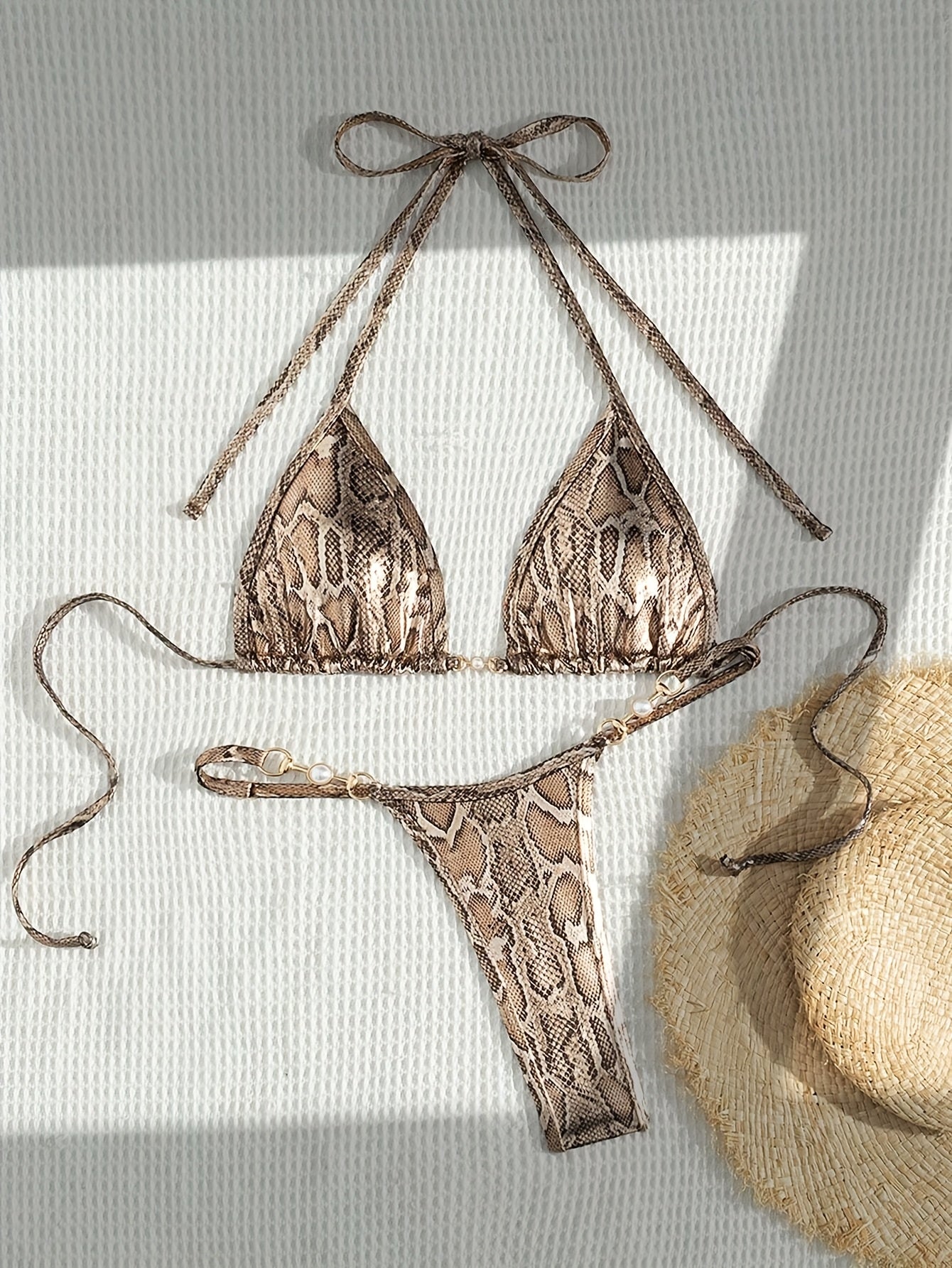Nadzieja | Bikini W Cętki Z Perełkami