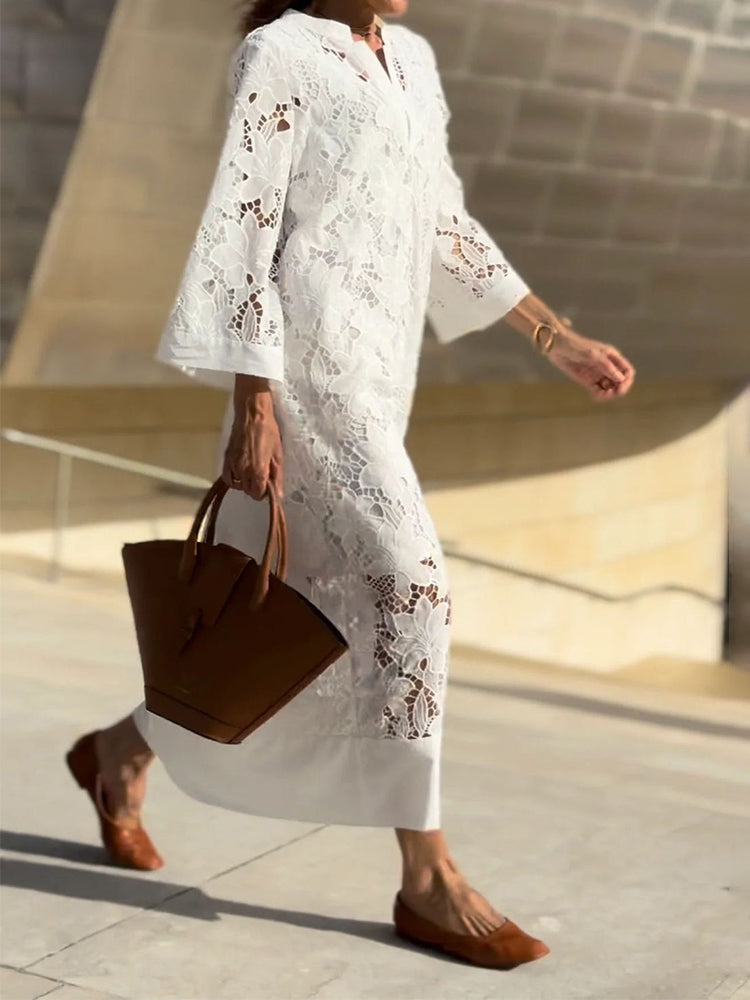 Sophie™ | Elegancka Sukienka z Koronkowymi Wykończeniami