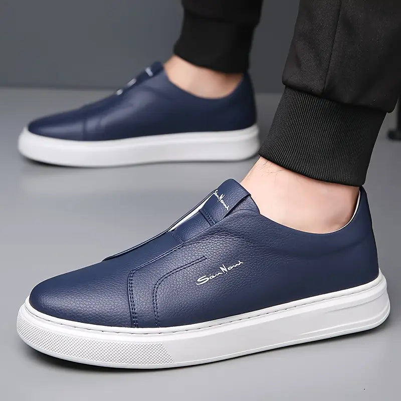 Witold™ | Casualne Skórzane Trampki Bez Sznurowadeł