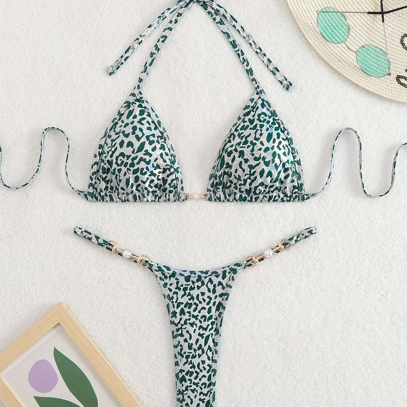 Nadzieja | Bikini W Cętki Z Perełkami