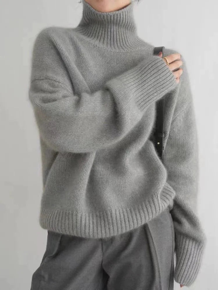 Charlotte - Elegancki sweter z wysokim kołnierzem dla kobiet