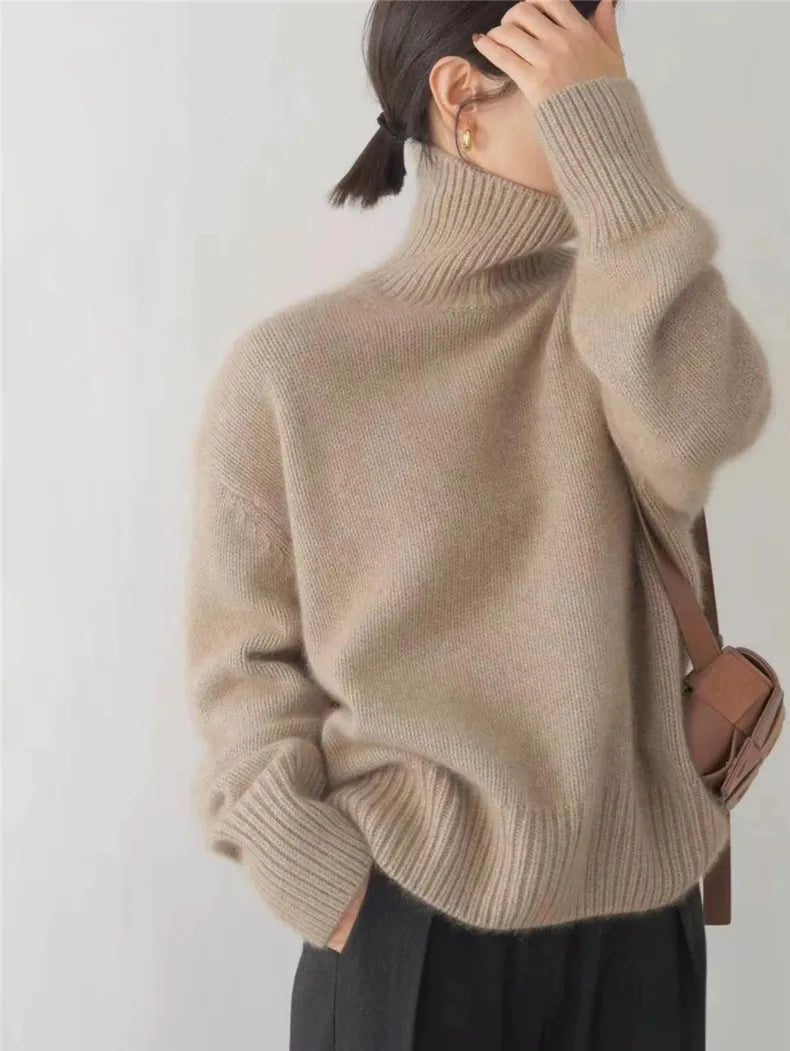 Charlotte - Elegancki sweter z wysokim kołnierzem dla kobiet