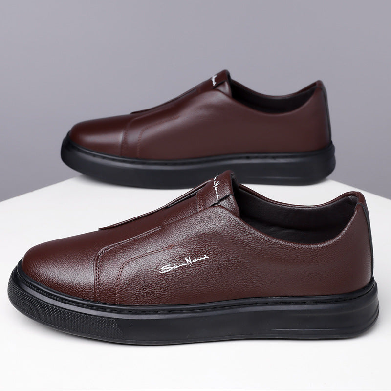 Witold™ | Casualne Skórzane Trampki Bez Sznurowadeł