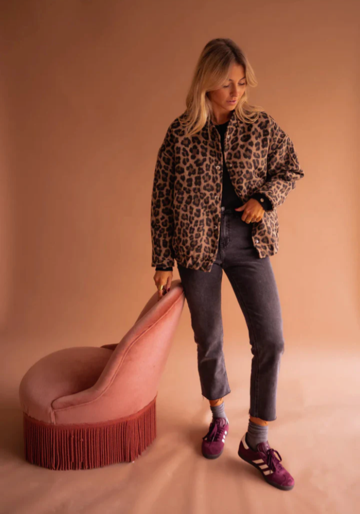 LEONA™ | Kurtka bomber w leoparda