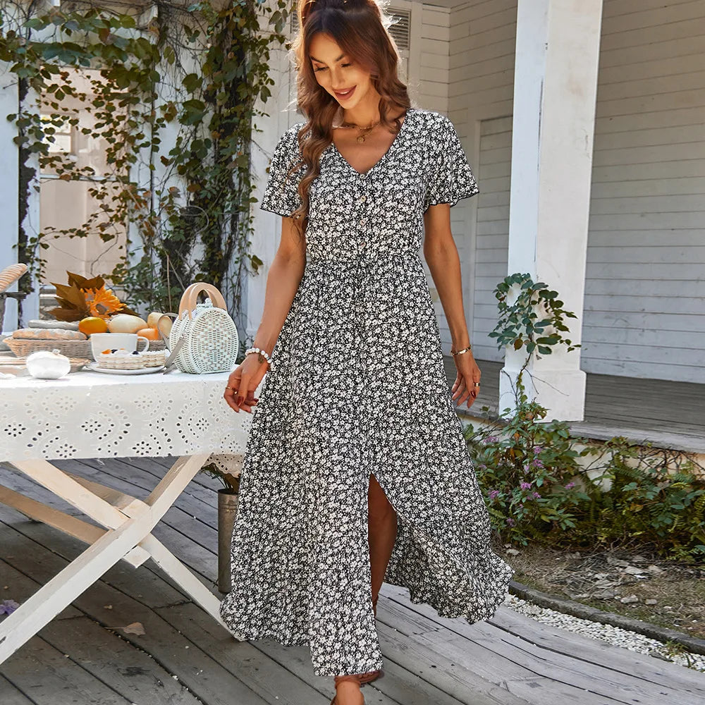 SADIE | Maxi Chic Sukienka Zakrywająca Brzuch