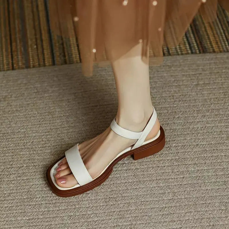 Ricci - Casual Sandały Skórzane