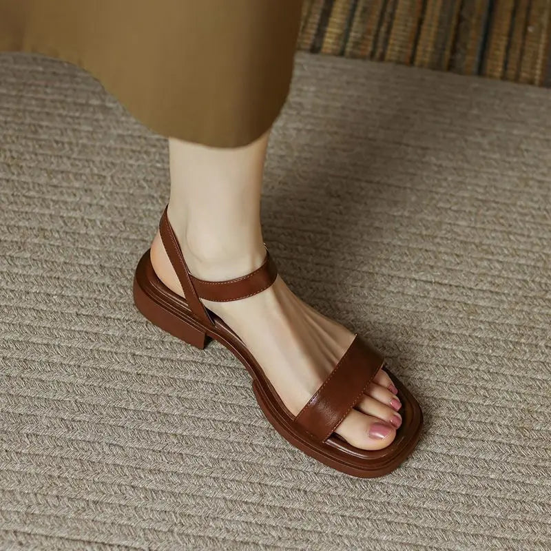 Ricci - Casual Sandały Skórzane