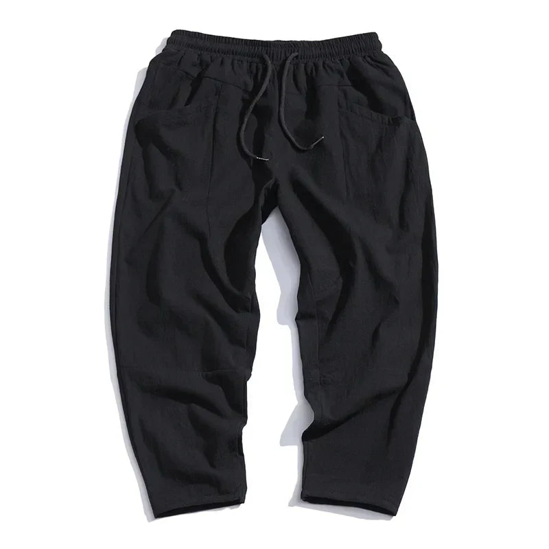 Wiktor™ | Spodnie Cropped Z Lnu