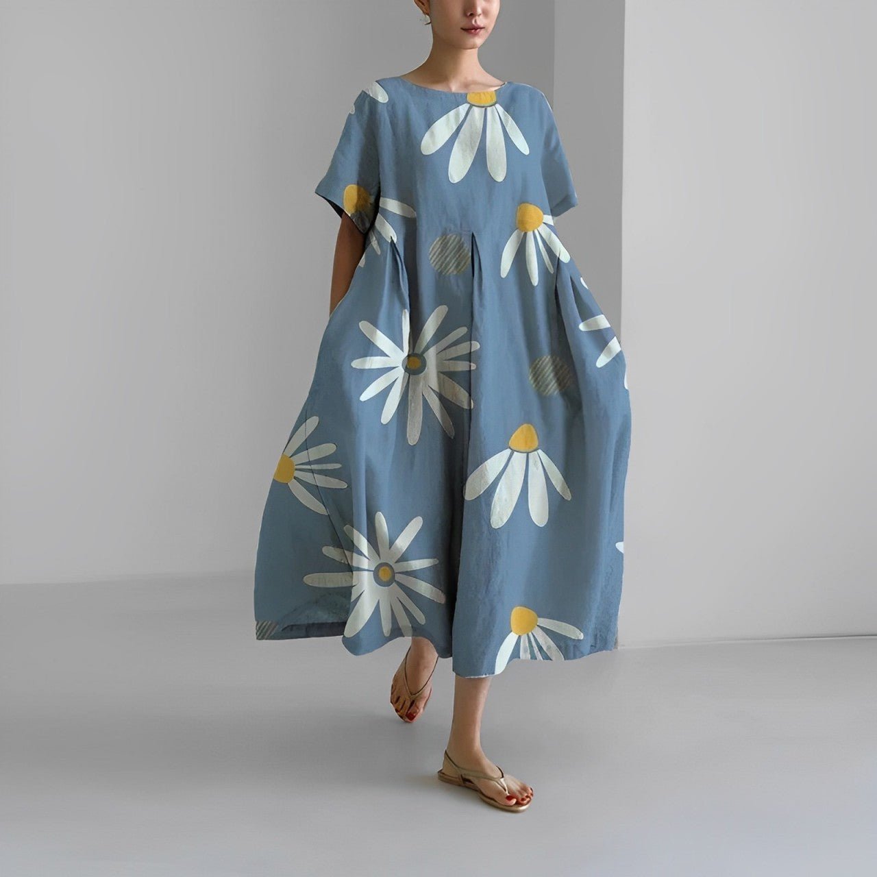 Claire - Boho Sukienka w Kwiatowy Wzór