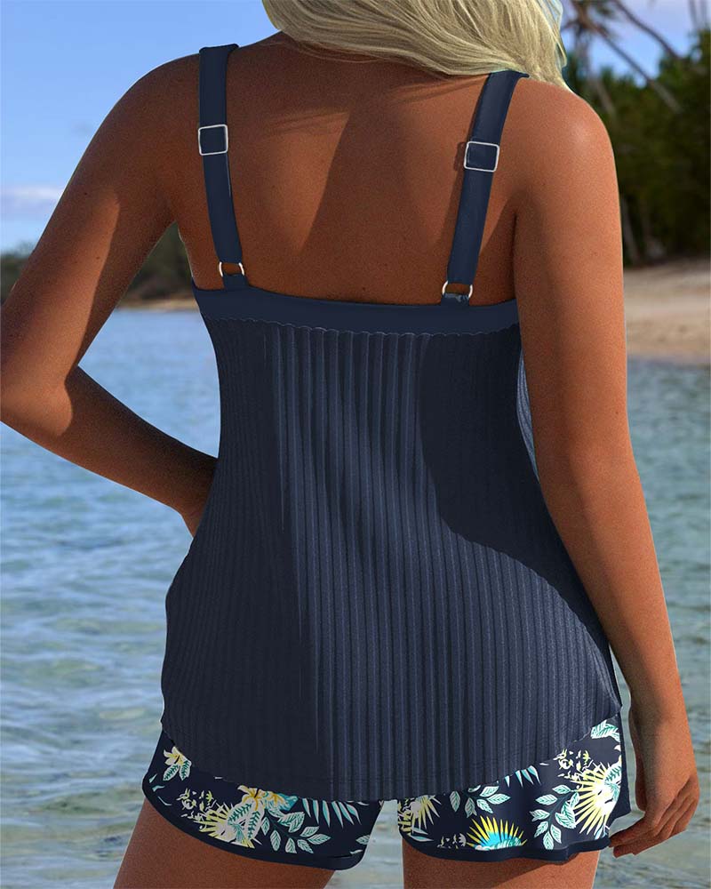 Clémence | Dwuczęściowy Strój Kąpielowy Tankini w Paski