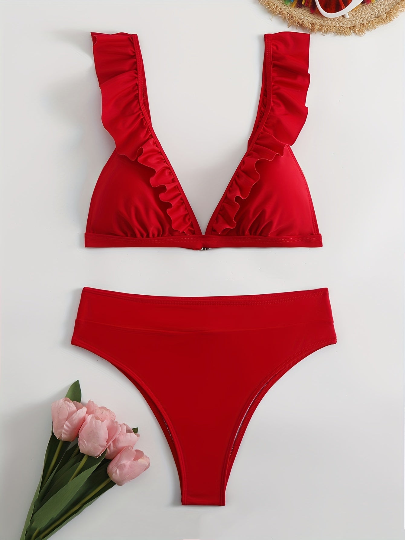 Jagoda | Bikini Z Falbanką I Wysokim Stanem