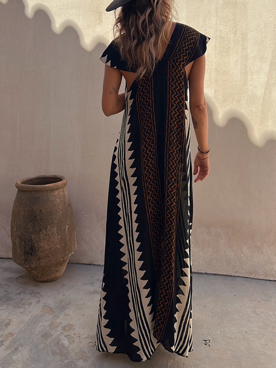 Boho™ | Sukienka bez rękawów z dekoltem w serek