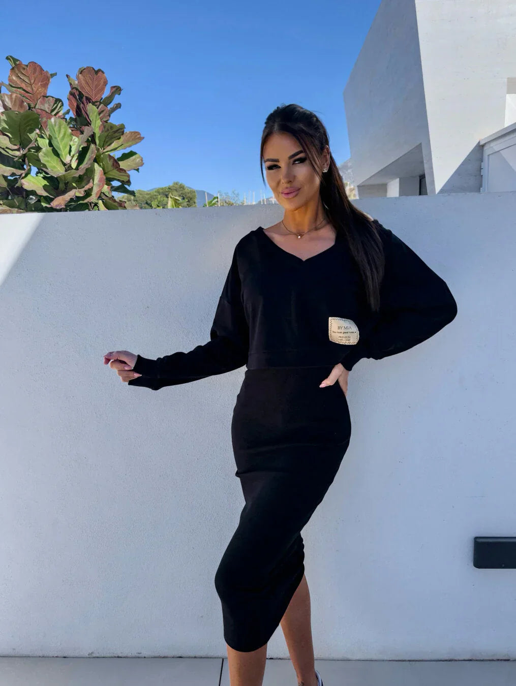 Laurine – Zestaw Casual Sukienka & Bluza
