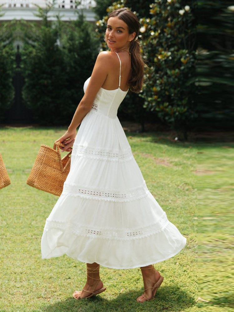 Teresa™ - Biała Maxi Sukienka Plażowa