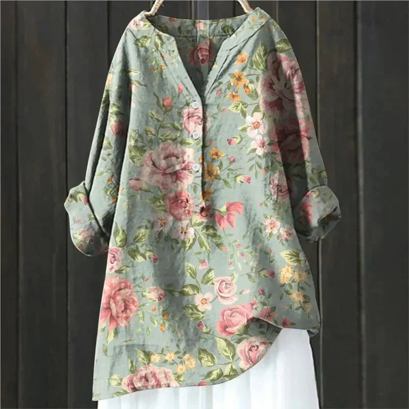 ZARA™ - BLUZKA CHIC Z KWIATOWYMI AKCENTAMI