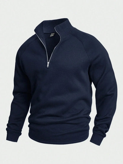Adam™ | Sweter Rozpinany Do Połowy