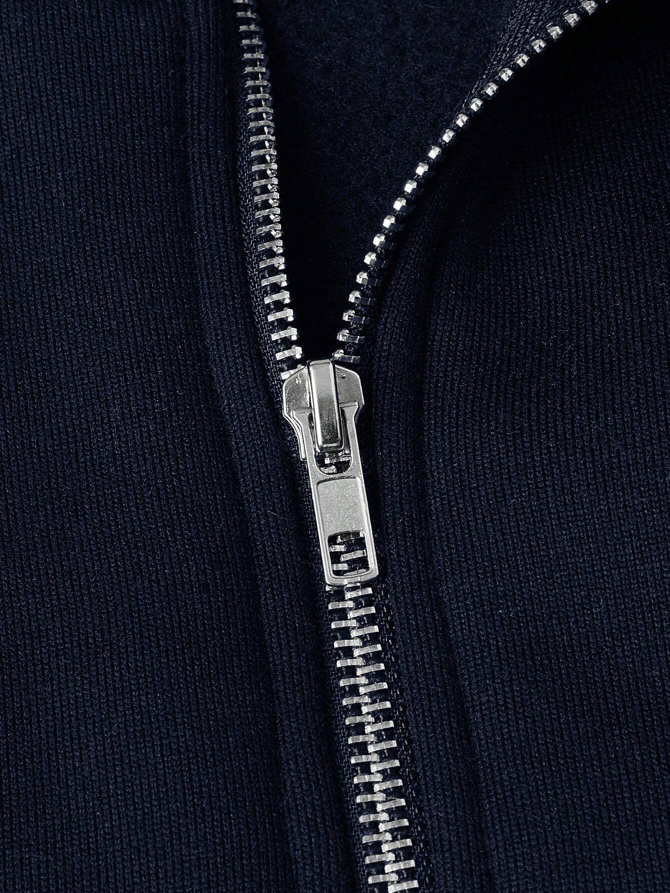 Adam™ | Sweter Rozpinany Do Połowy