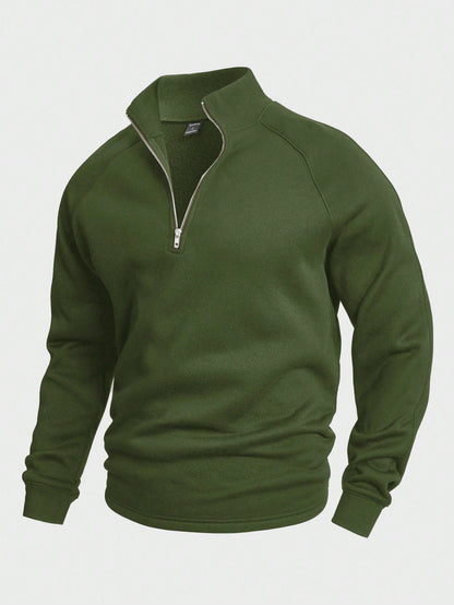 Adam™ | Sweter Rozpinany Do Połowy
