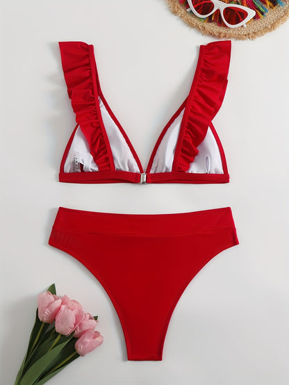 Jagoda | Bikini Z Falbanką I Wysokim Stanem