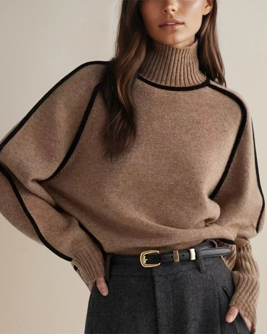 Violette - Elegancki sweter z wysokim kołnierzem dla kobiet