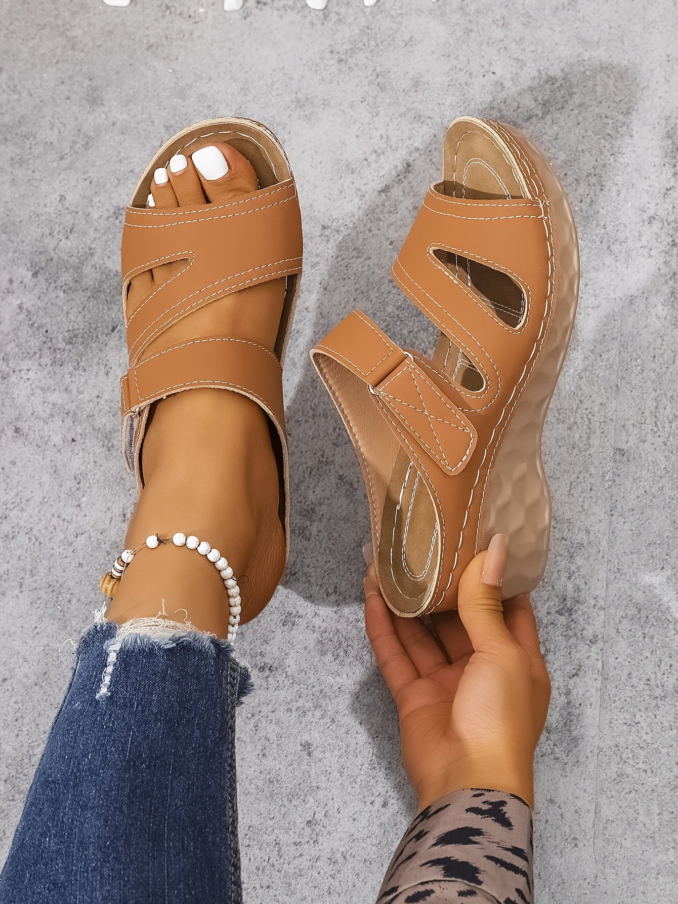 Rowella™ | Eleganckie Sandały na Koturnie z Paseczkiem