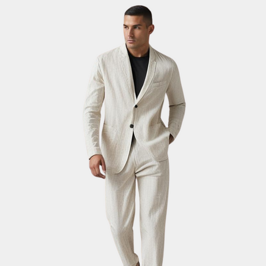 Patryk™ | Elegancki lniany garnitur