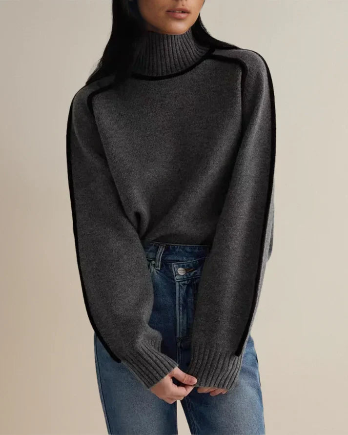 Violette - Elegancki sweter z wysokim kołnierzem dla kobiet