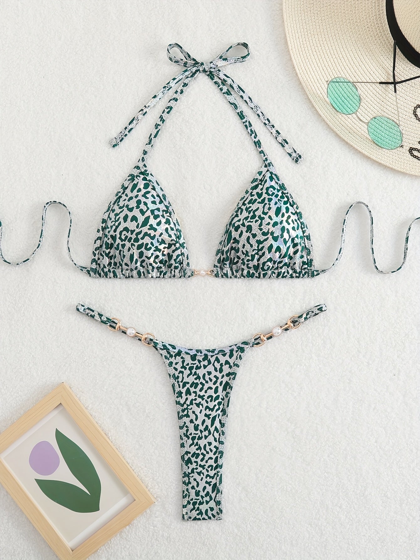 Nadzieja | Bikini W Cętki Z Perełkami