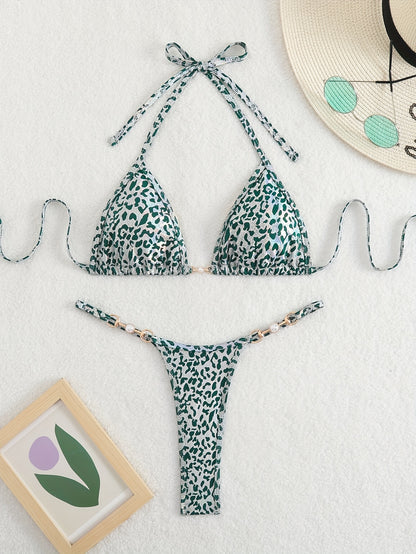 Nadzieja | Bikini W Cętki Z Perełkami