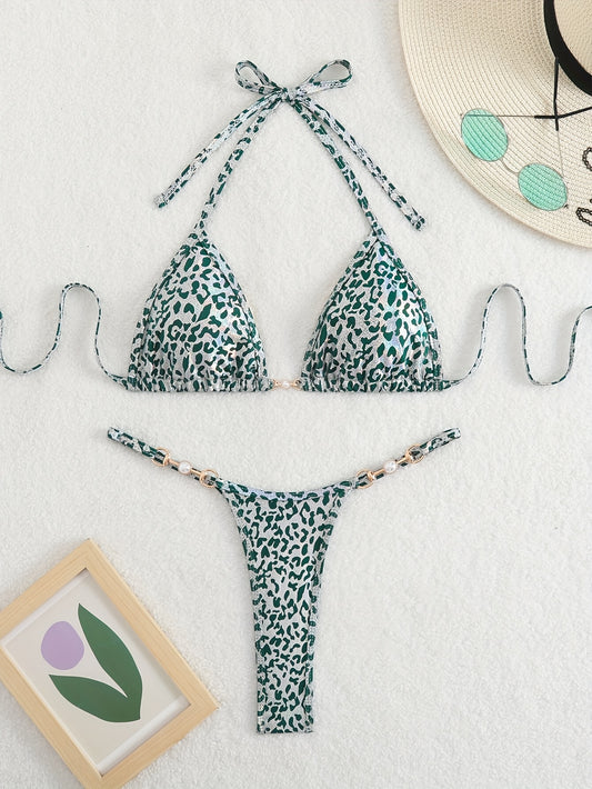 Nadzieja | Bikini W Cętki Z Perełkami