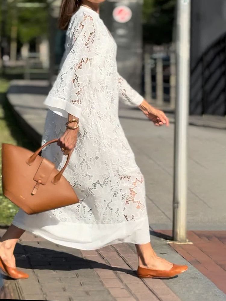 Sophie™ | Elegancka Sukienka z Koronkowymi Wykończeniami