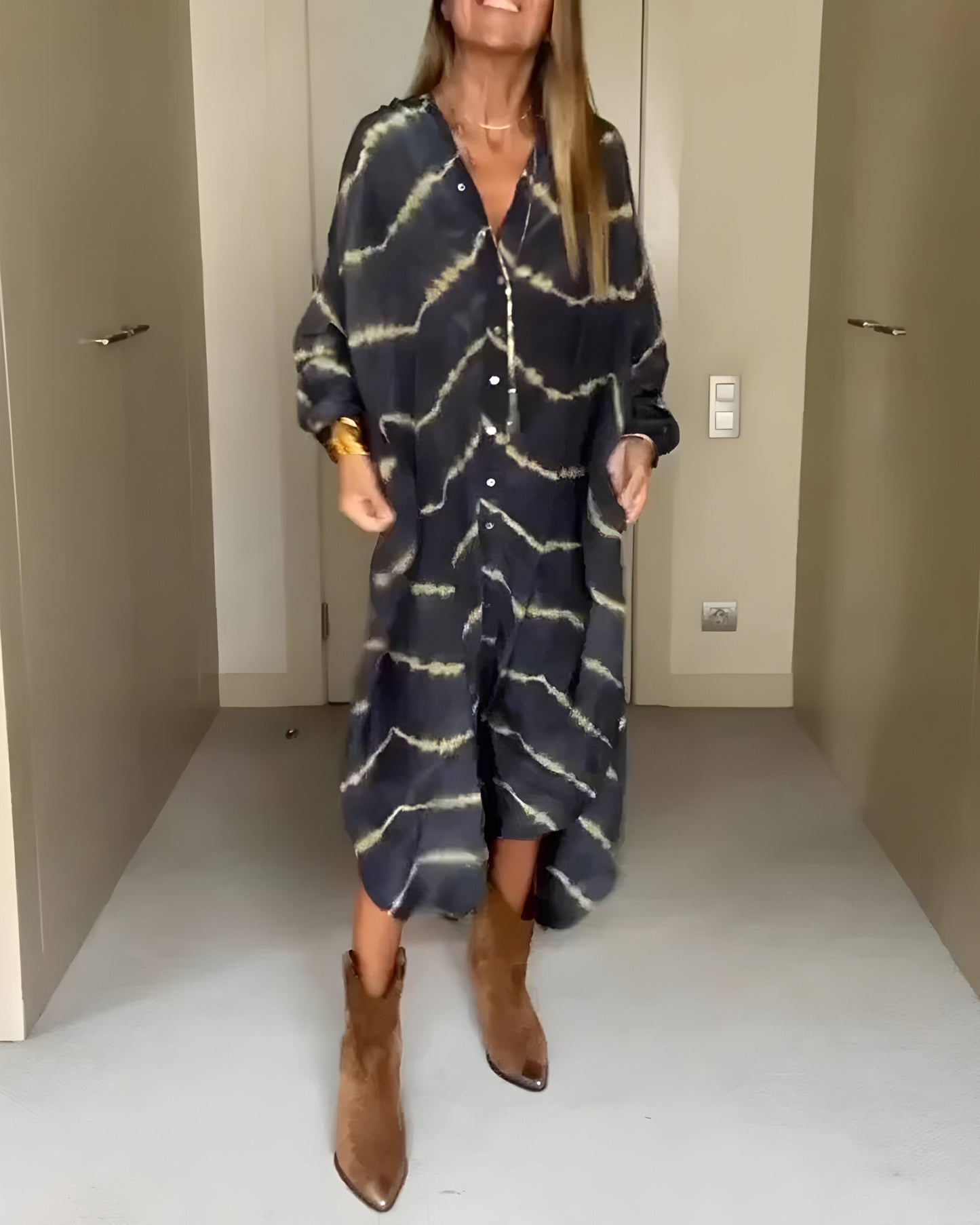 Eva | Długa boho sukienka w paski
