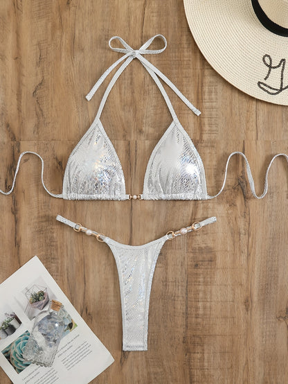 Nadzieja | Bikini W Cętki Z Perełkami