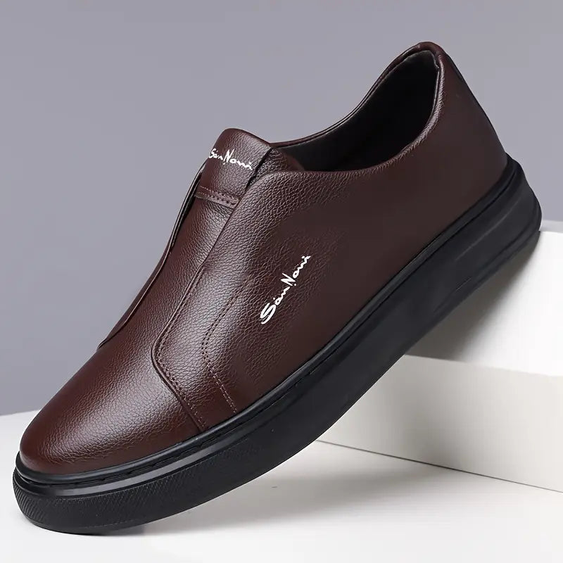 Witold™ | Casualne Skórzane Trampki Bez Sznurowadeł