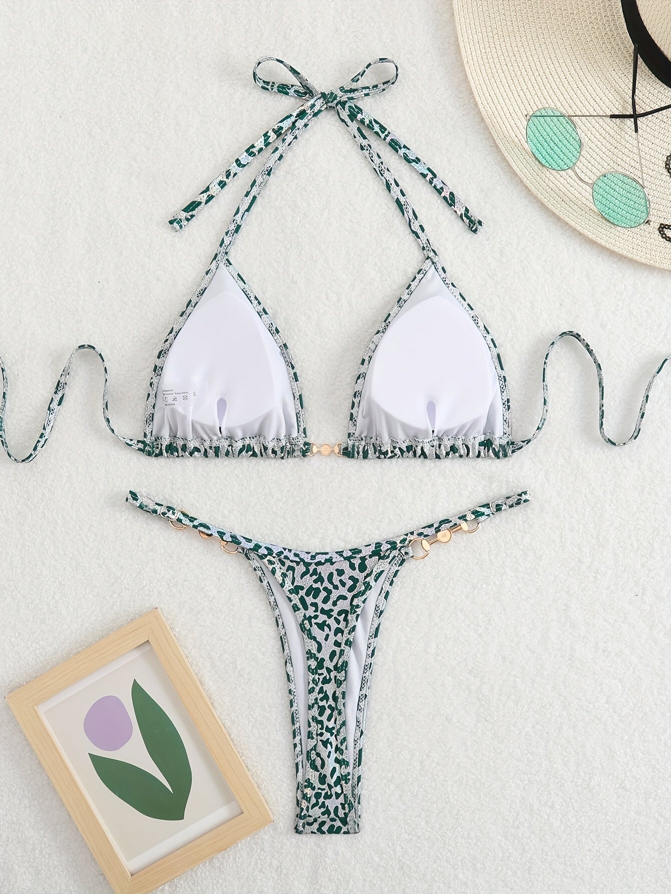 Nadzieja | Bikini W Cętki Z Perełkami