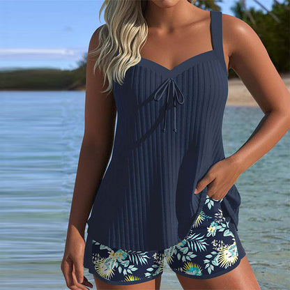 Clémence | Dwuczęściowy Strój Kąpielowy Tankini w Paski