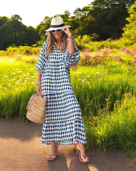 Chike™ | Długa Sukienka Boho na Lato