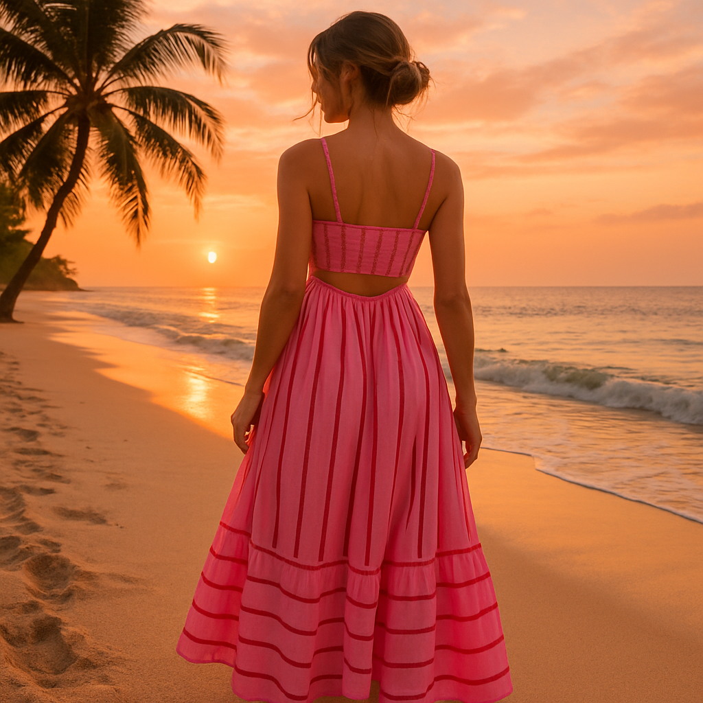 Rosa™ | Sukienka Maxi w Stylu Zachodu Słońca