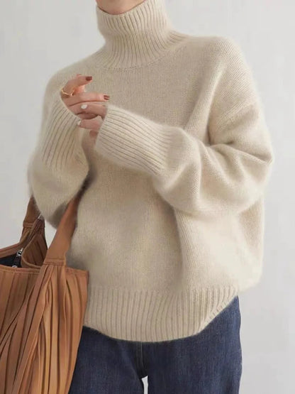 Charlotte - Elegancki sweter z wysokim kołnierzem dla kobiet