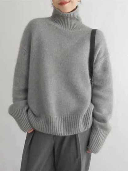 Charlotte - Elegancki sweter z wysokim kołnierzem dla kobiet