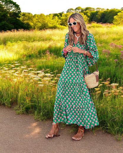 Chike™ | Długa Sukienka Boho na Lato