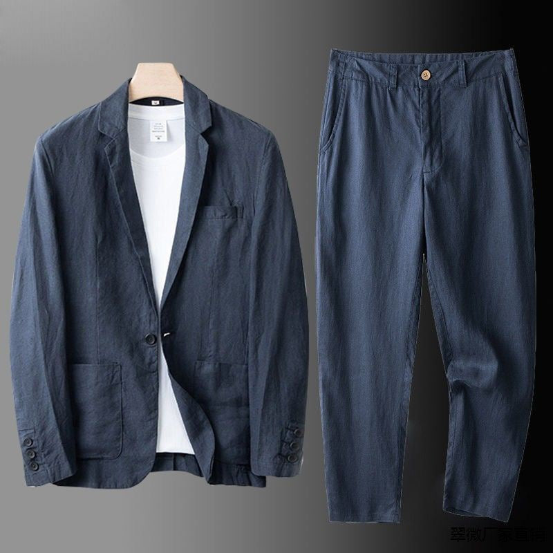 Patryk™ | Elegancki lniany garnitur