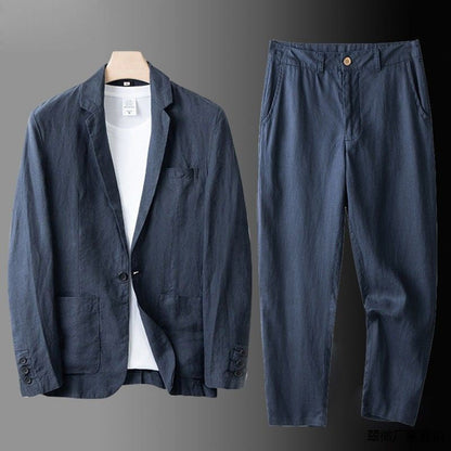 Patryk™ | Elegancki lniany garnitur