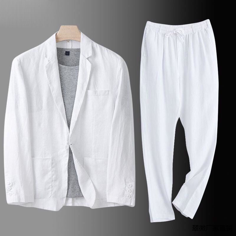 Patryk™ | Elegancki lniany garnitur