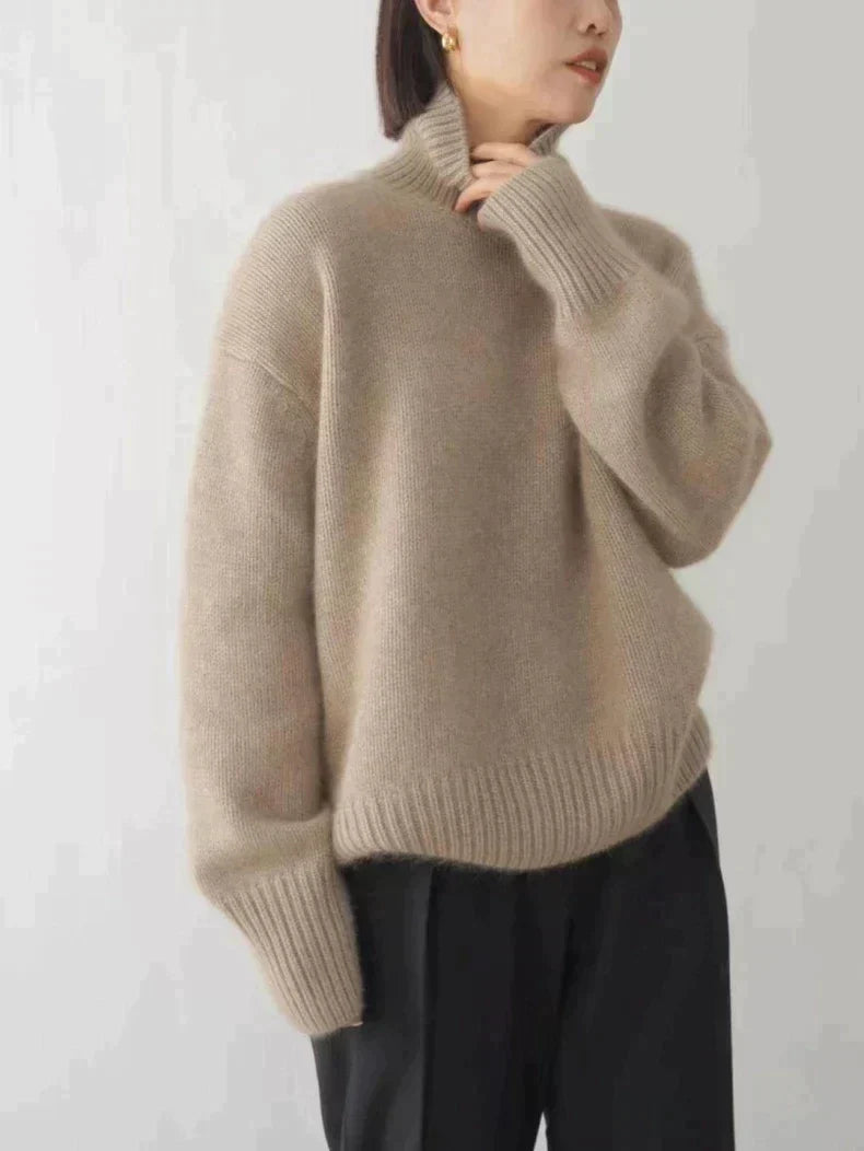 Charlotte - Elegancki sweter z wysokim kołnierzem dla kobiet